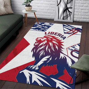 Personalised Afro Liberia Area Rug African King Lion - Grunge Style