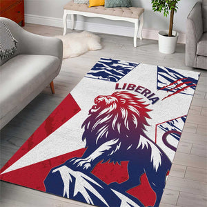 Personalised Afro Liberia Area Rug African King Lion - Grunge Style