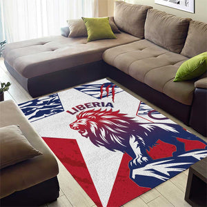 Personalised Afro Liberia Area Rug African King Lion - Grunge Style