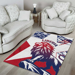 Personalised Afro Liberia Area Rug African King Lion - Grunge Style