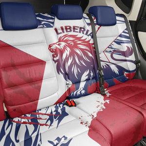 Personalised Afro Liberia Back Car Seat Cover African King Lion - Grunge Style