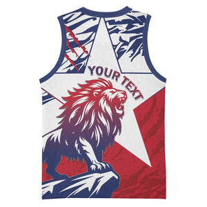 Personalised Afro Liberia Basketball Jersey African King Lion - Grunge Style LT15