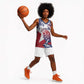Personalised Afro Liberia Basketball Jersey African King Lion - Grunge Style LT15