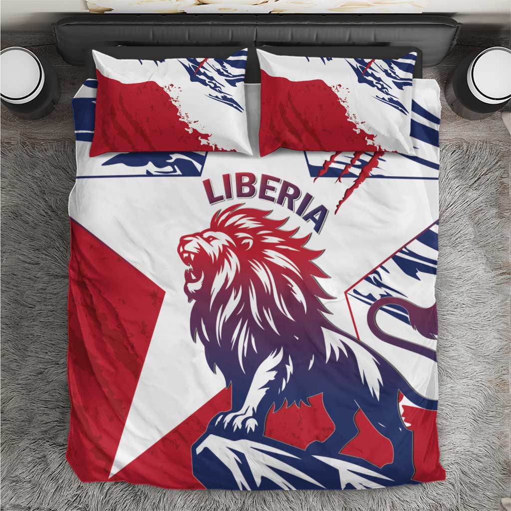 Personalised Afro Liberia Bedding Set African King Lion - Grunge Style