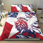 Personalised Afro Liberia Bedding Set African King Lion - Grunge Style