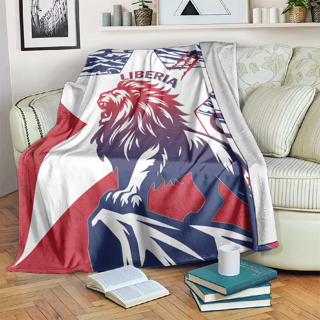 Personalised Afro Liberia Blanket African King Lion - Grunge Style