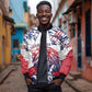 Personalised Afro Liberia Bomber Jacket African King Lion - Grunge Style