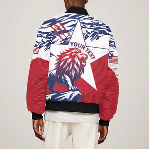 Personalised Afro Liberia Bomber Jacket African King Lion - Grunge Style