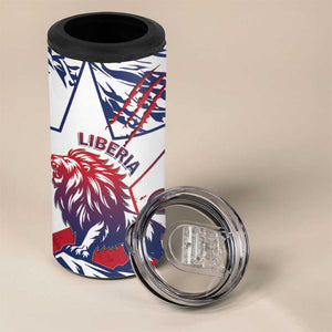 Personalised Afro Liberia 4 in 1 Can Cooler Tumbler African King Lion - Grunge Style