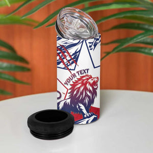 Personalised Afro Liberia 4 in 1 Can Cooler Tumbler African King Lion - Grunge Style