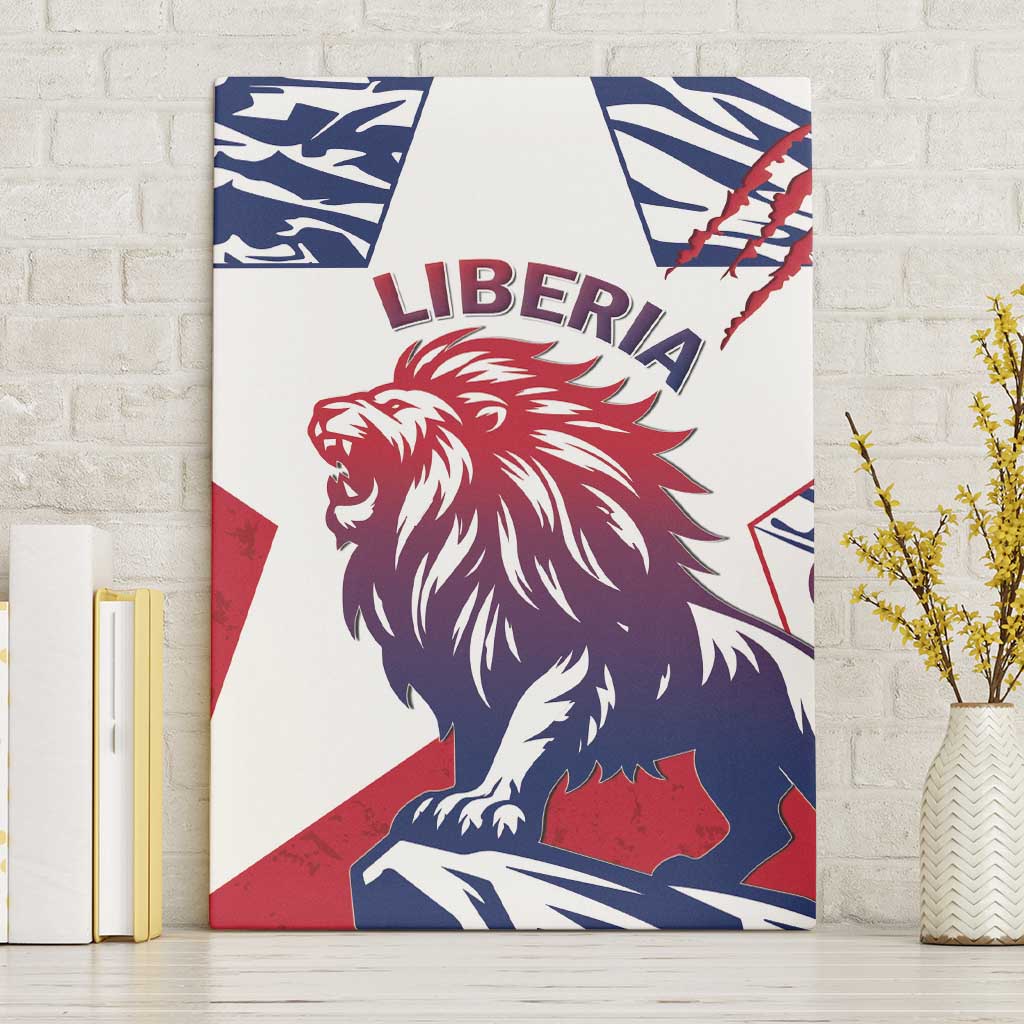 Personalised Afro Liberia Canvas Wall Art African King Lion - Grunge Style