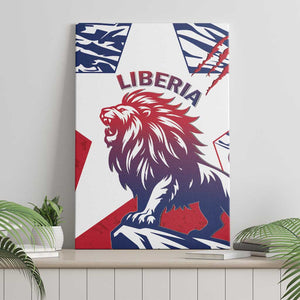 Personalised Afro Liberia Canvas Wall Art African King Lion - Grunge Style