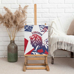 Personalised Afro Liberia Canvas Wall Art African King Lion - Grunge Style