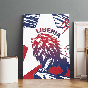 Personalised Afro Liberia Canvas Wall Art African King Lion - Grunge Style