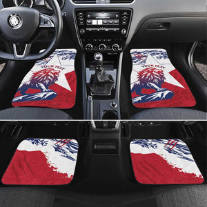 Personalised Afro Liberia Car Mats African King Lion - Grunge Style