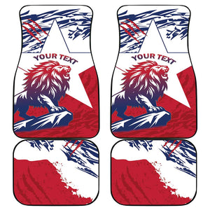 Personalised Afro Liberia Car Mats African King Lion - Grunge Style