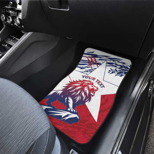 Personalised Afro Liberia Car Mats African King Lion - Grunge Style