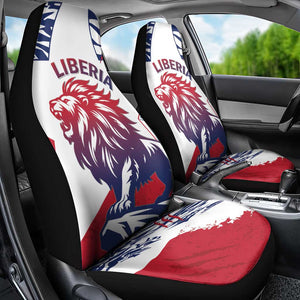 Personalised Afro Liberia Car Seat Cover African King Lion - Grunge Style