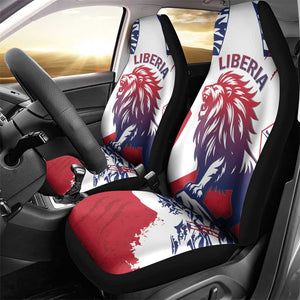 Personalised Afro Liberia Car Seat Cover African King Lion - Grunge Style