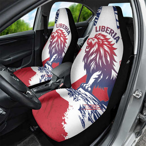 Personalised Afro Liberia Car Seat Cover African King Lion - Grunge Style