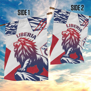 Personalised Afro Liberia Garden Flag African King Lion - Grunge Style