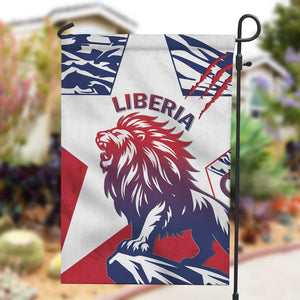 Personalised Afro Liberia Garden Flag African King Lion - Grunge Style