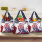 Personalised Afro Liberia Grocery Bag African King Lion - Grunge Style