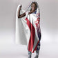 Personalised Afro Liberia Hooded Blanket African King Lion - Grunge Style