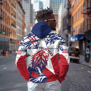 Personalised Afro Liberia Hoodie African King Lion - Grunge Style