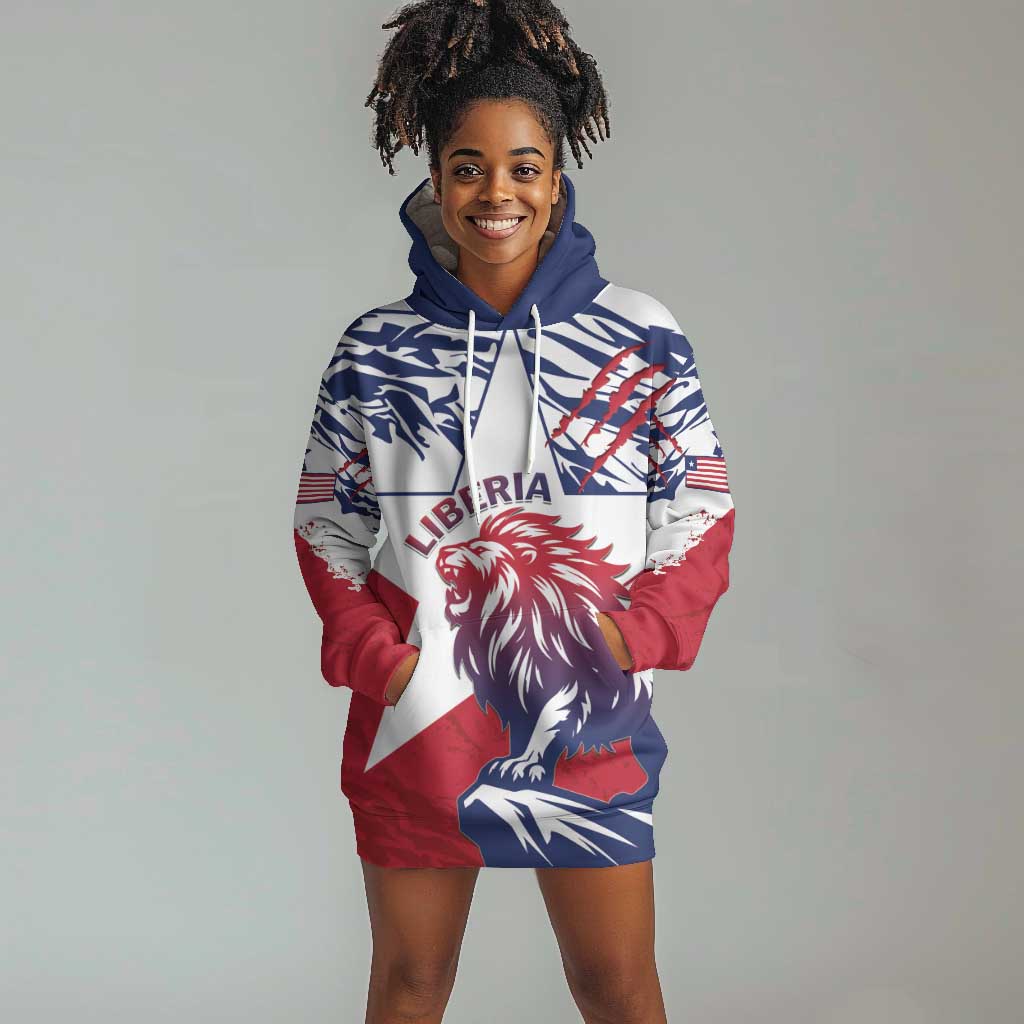 Personalised Afro Liberia Hoodie Dress African King Lion - Grunge Style