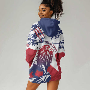 Personalised Afro Liberia Hoodie Dress African King Lion - Grunge Style