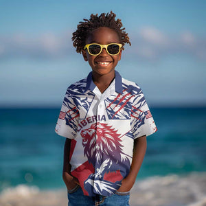 Personalised Afro Liberia Kid Hawaiian Shirt African King Lion - Grunge Style