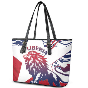 Personalised Afro Liberia Leather Tote Bag African King Lion - Grunge Style