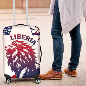 Personalised Afro Liberia Luggage Cover African King Lion - Grunge Style