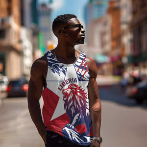 Personalised Afro Liberia Men Tank Top African King Lion - Grunge Style