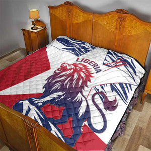 Personalised Afro Liberia Quilt African King Lion - Grunge Style