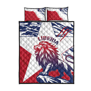 Personalised Afro Liberia Quilt Bed Set African King Lion - Grunge Style