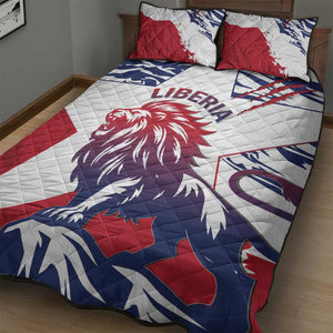 Personalised Afro Liberia Quilt Bed Set African King Lion - Grunge Style