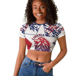 Personalised Afro Liberia Raglan Cropped T shirt African King Lion - Grunge Style