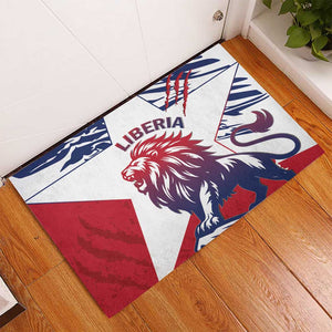 Personalised Afro Liberia Rubber Doormat African King Lion - Grunge Style