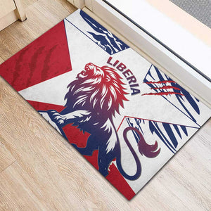 Personalised Afro Liberia Rubber Doormat African King Lion - Grunge Style