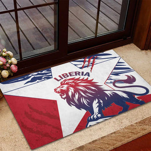 Personalised Afro Liberia Rubber Doormat African King Lion - Grunge Style