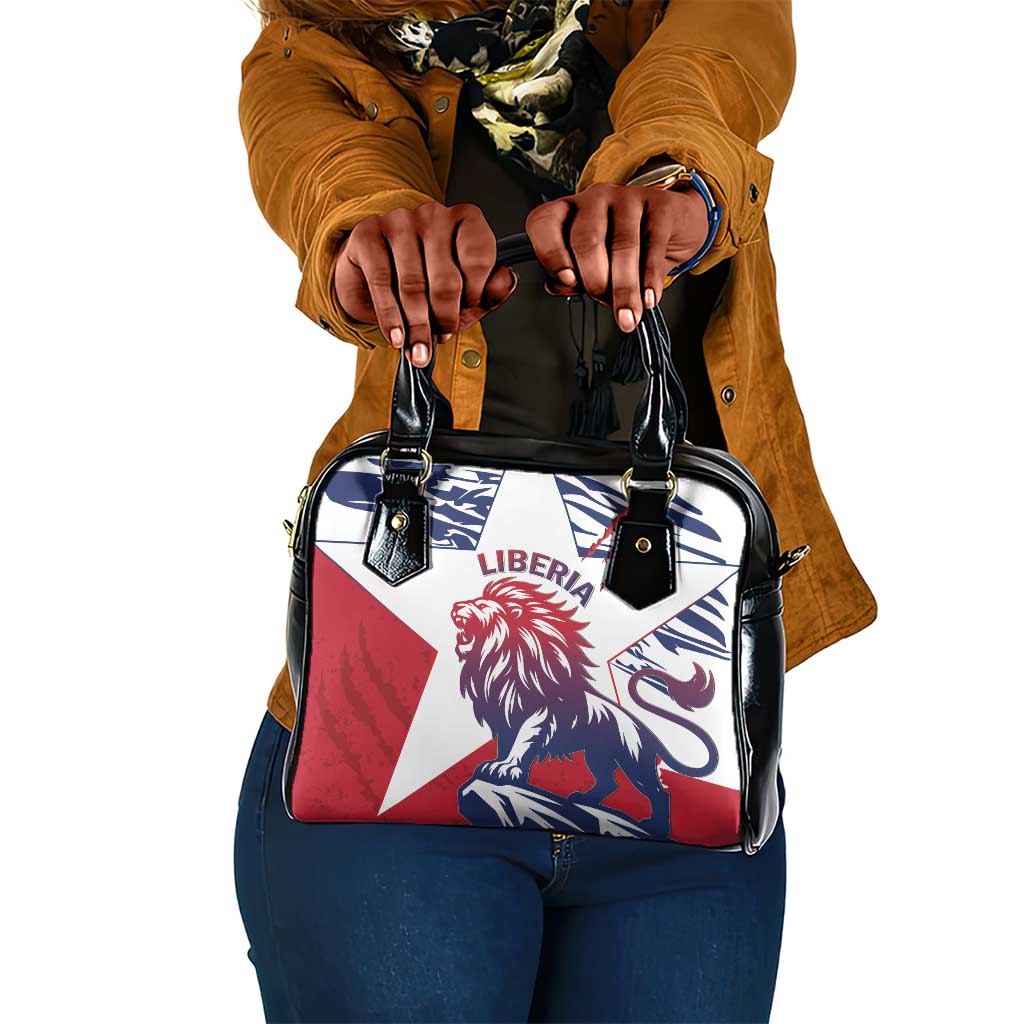 Personalised Afro Liberia Shoulder Handbag African King Lion - Grunge Style