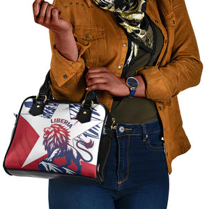 Personalised Afro Liberia Shoulder Handbag African King Lion - Grunge Style