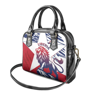 Personalised Afro Liberia Shoulder Handbag African King Lion - Grunge Style