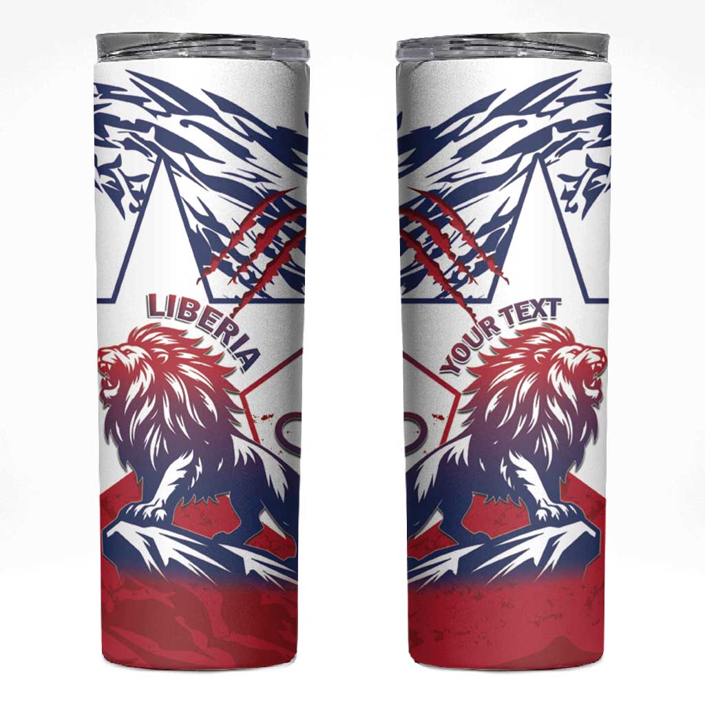 Personalised Afro Liberia Skinny Tumbler African King Lion - Grunge Style