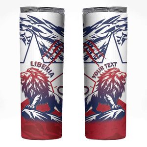 Personalised Afro Liberia Skinny Tumbler African King Lion - Grunge Style