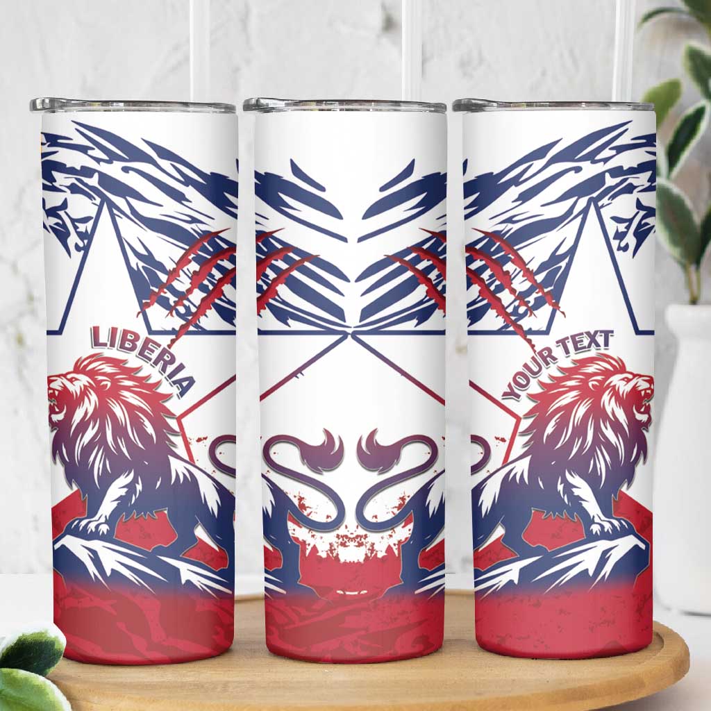 Personalised Afro Liberia Skinny Tumbler African King Lion - Grunge Style