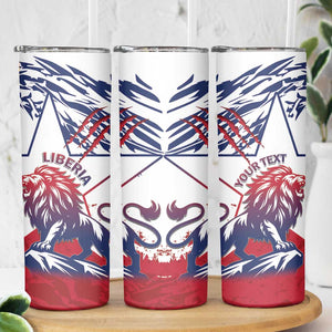 Personalised Afro Liberia Skinny Tumbler African King Lion - Grunge Style