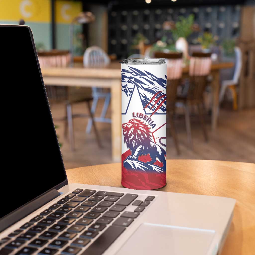 Personalised Afro Liberia Skinny Tumbler African King Lion - Grunge Style